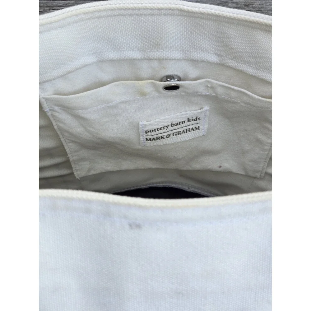 Pottery Barn Kids X Mark & Graham Tote Cotton Canvas Bag‎